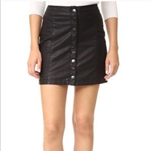 Free people leather skirt